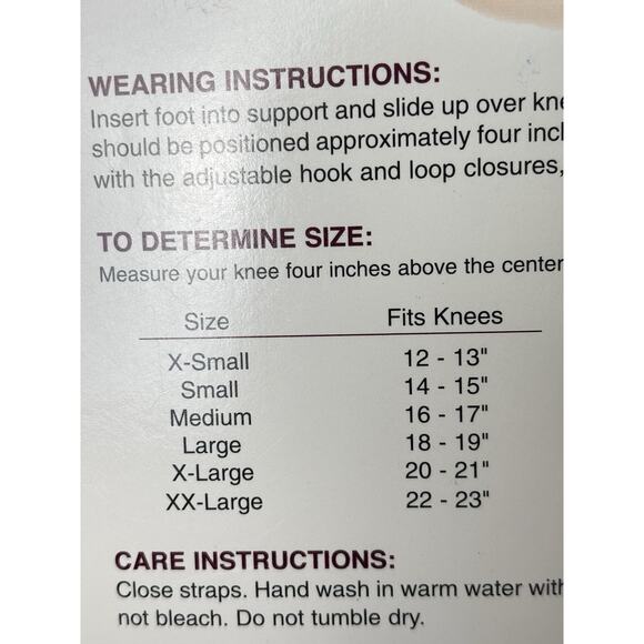 FLA ORTHOPEDICS Stabilizing SM Knee Brace w/Composite Hinges Beige New in Box - Picture 16 of 16